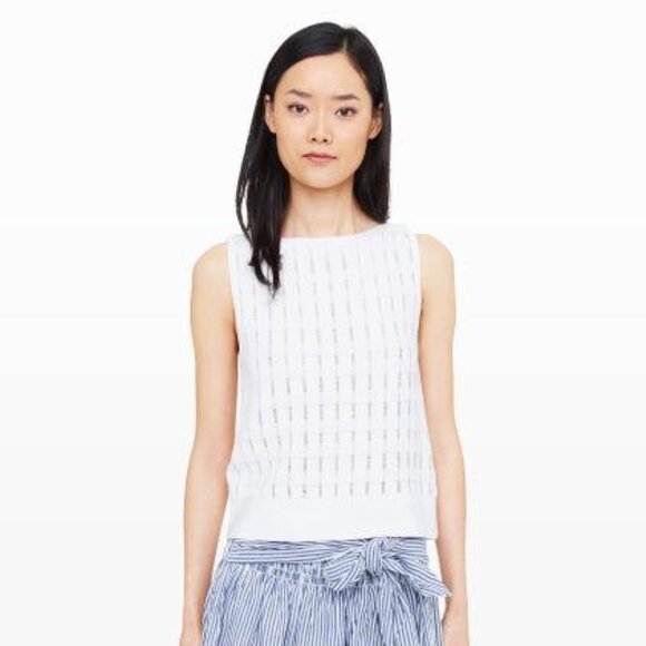 Club Monaco | Ivory Miija Grid Sweater - Picture 1 of 9